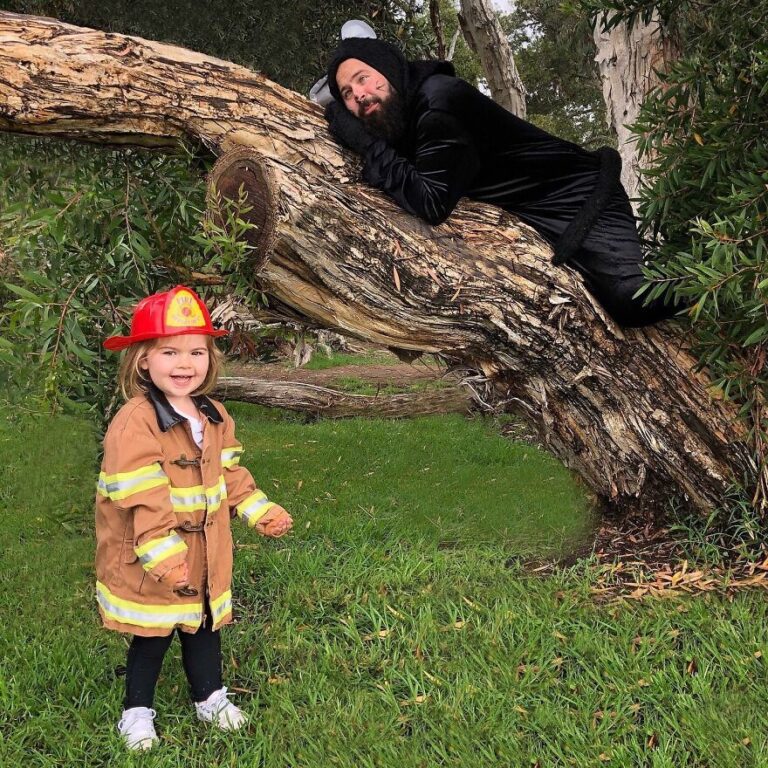 A funny father poses in imaginative family photo shoots with his two ...